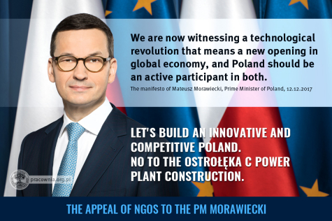 Polish NGOs caution Prime Minister Morawiecki to stop plans for new coal power plant